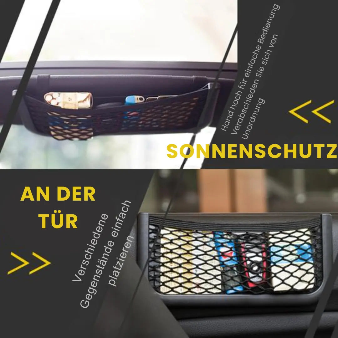 1+1 Gratis | Elastisches Auto-Netztasche – Perfekt für Handy, Schlüssel & mehr Zorenza