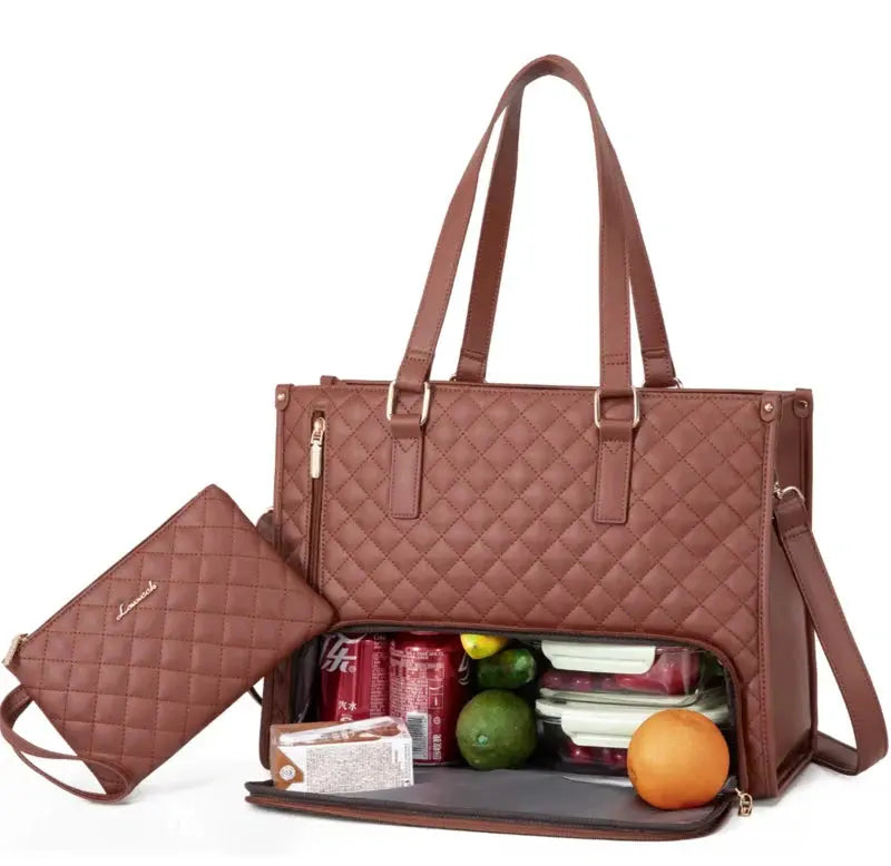 2-in-1 Elegante Tasche mit Isoliertem Lebensmittel-Fach Zorenza