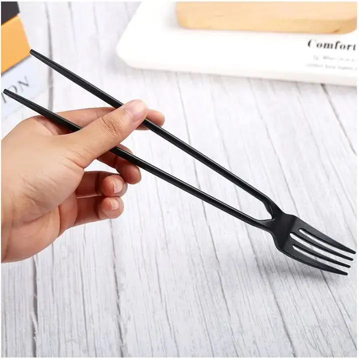 2-in-1 Gabel & Essstäbchen – Ideal für Pasta, Sushi, Salat & Dessert Zorenza