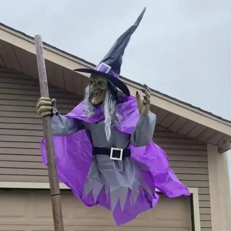 Fliegende Halloween-Hexe – Mit Licht, Ton & Bewegung Zorenza