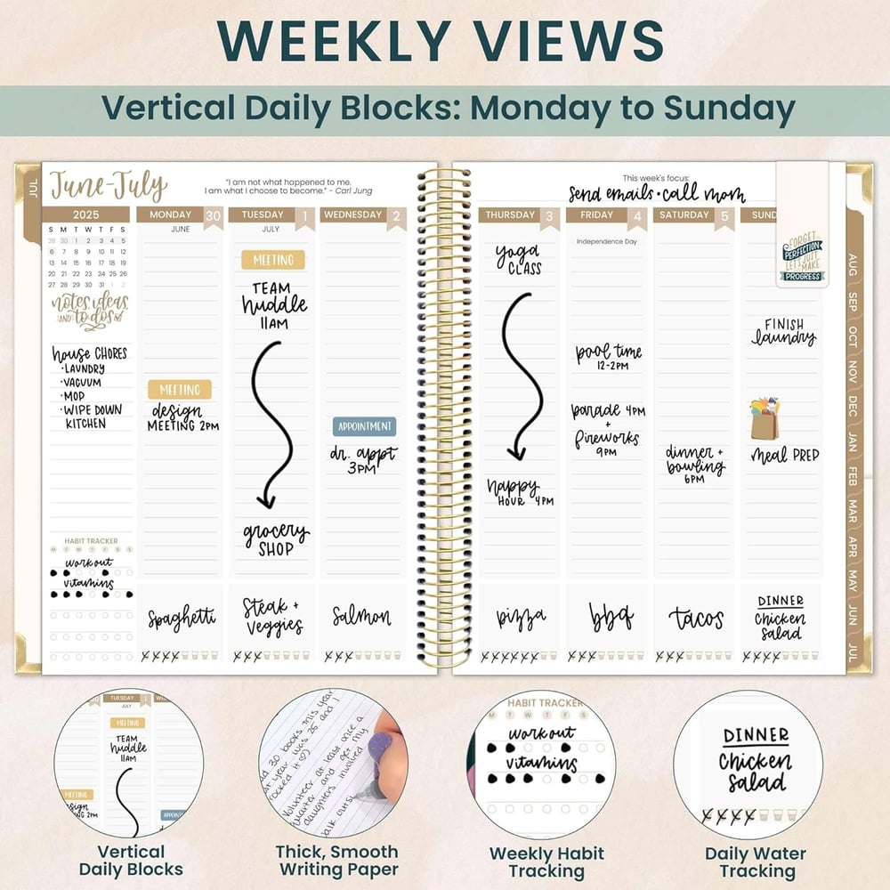 🔥Handmade Calendar Planner Stencil and 2026 Monthly Daily Weekly Study Planner(✨Same as in the video) Mivoza Deutschland