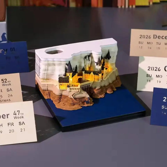 3D Hogwarts Schloss-Kalender | Magischer Advent mit sanftem Licht Zorenza