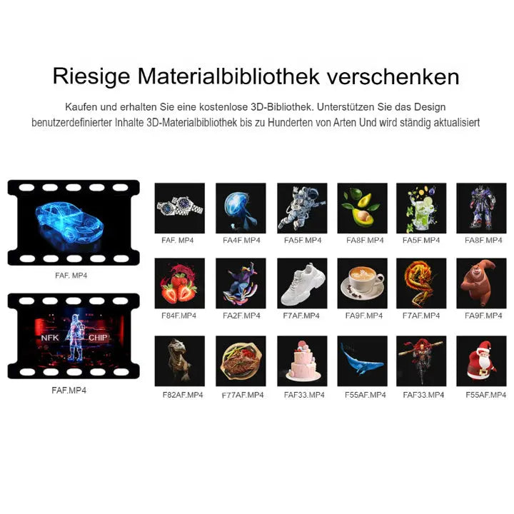 3D Holografischer LED-Display-Ventilator Zorenza