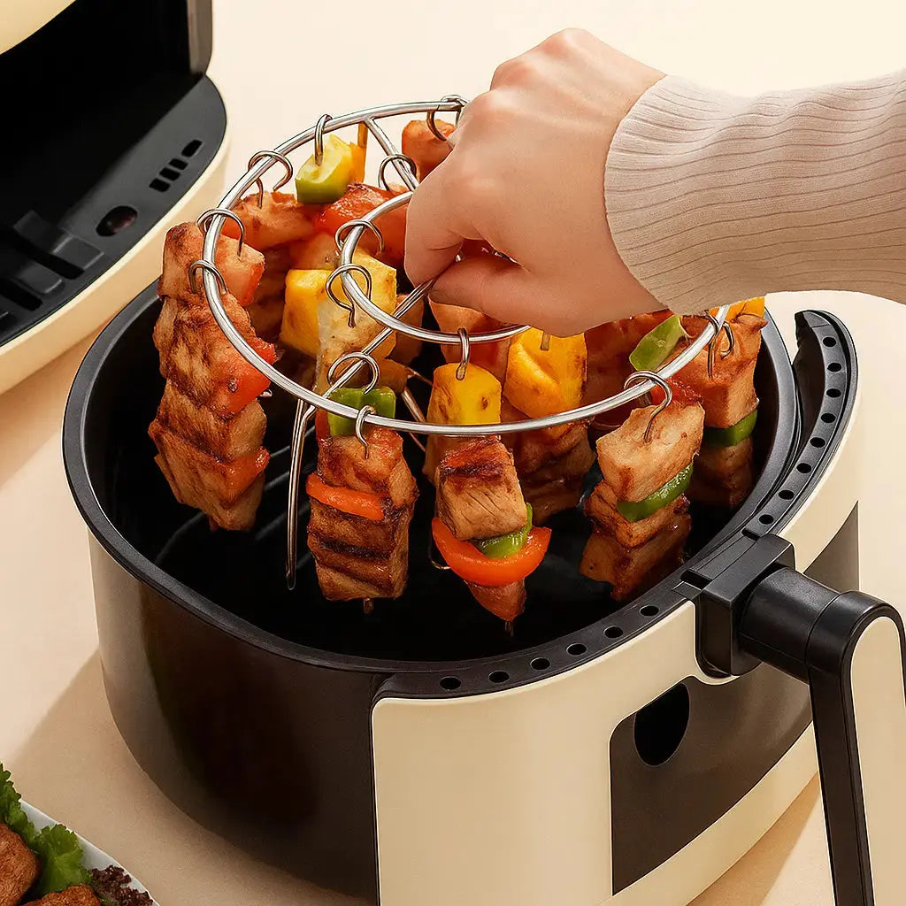Kebab-Grill für Heißluftfritteusen – Gleichmäßiges Garen & BBQ-Genuss Zorenza