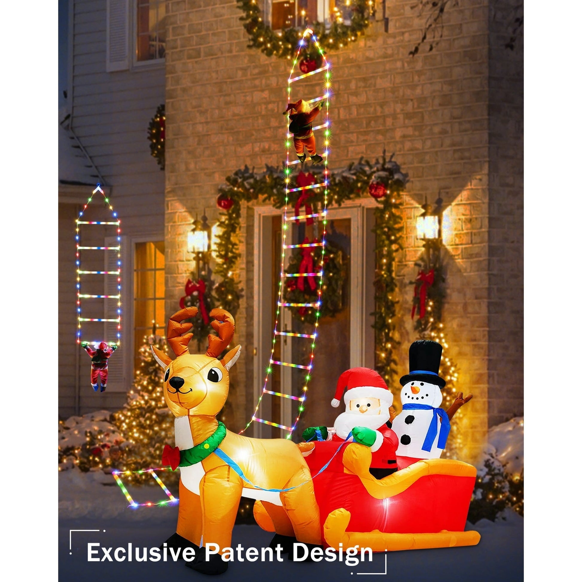 Kletter-Weihnachtsmann LED-Beleuchtung | 3 m, wetterfest & USB Zorenza