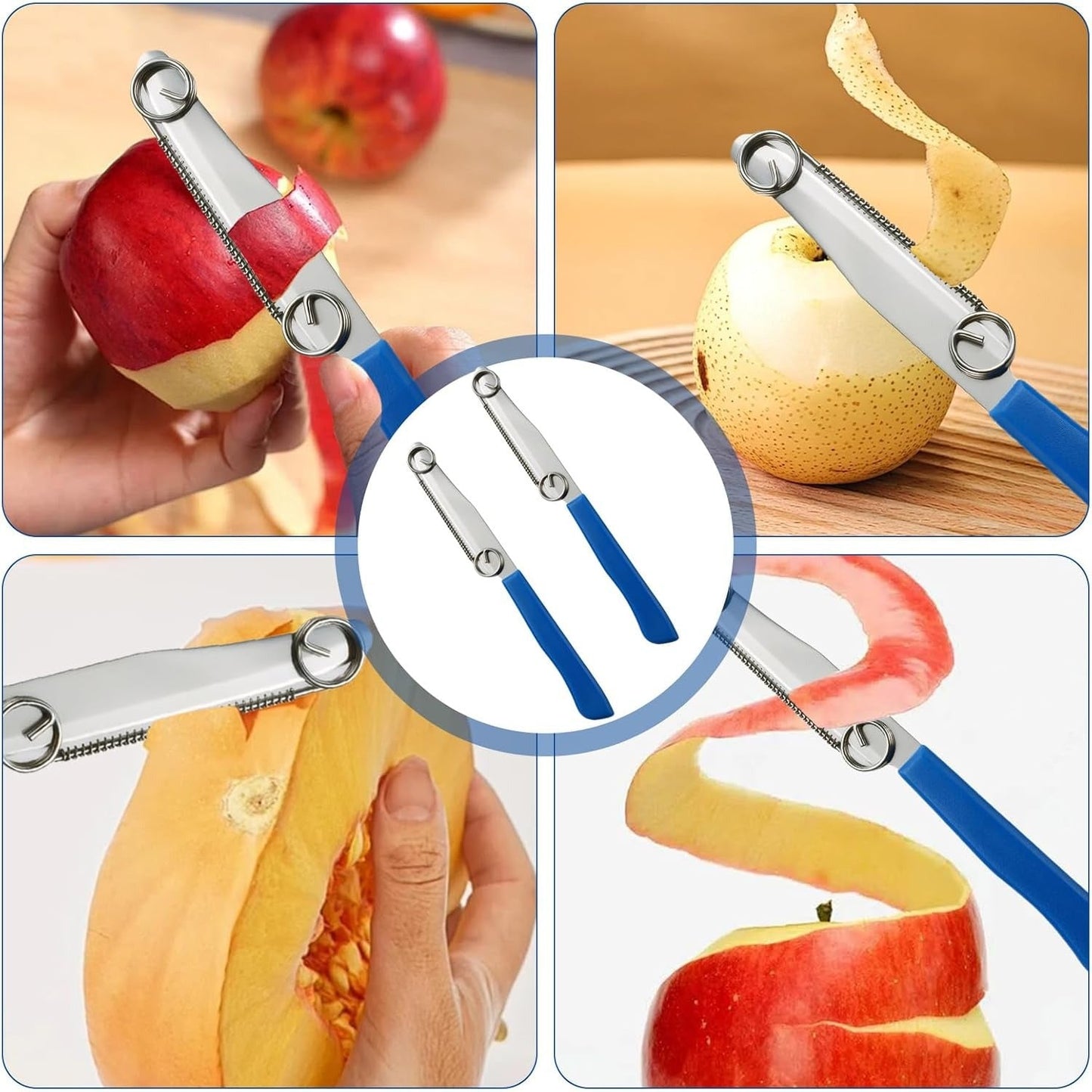 Praktisches 3-in-1 Kochhelfer-Set – Schäler, Zitruspresse & Spiralschneider für kreative Gerichte Zorenza