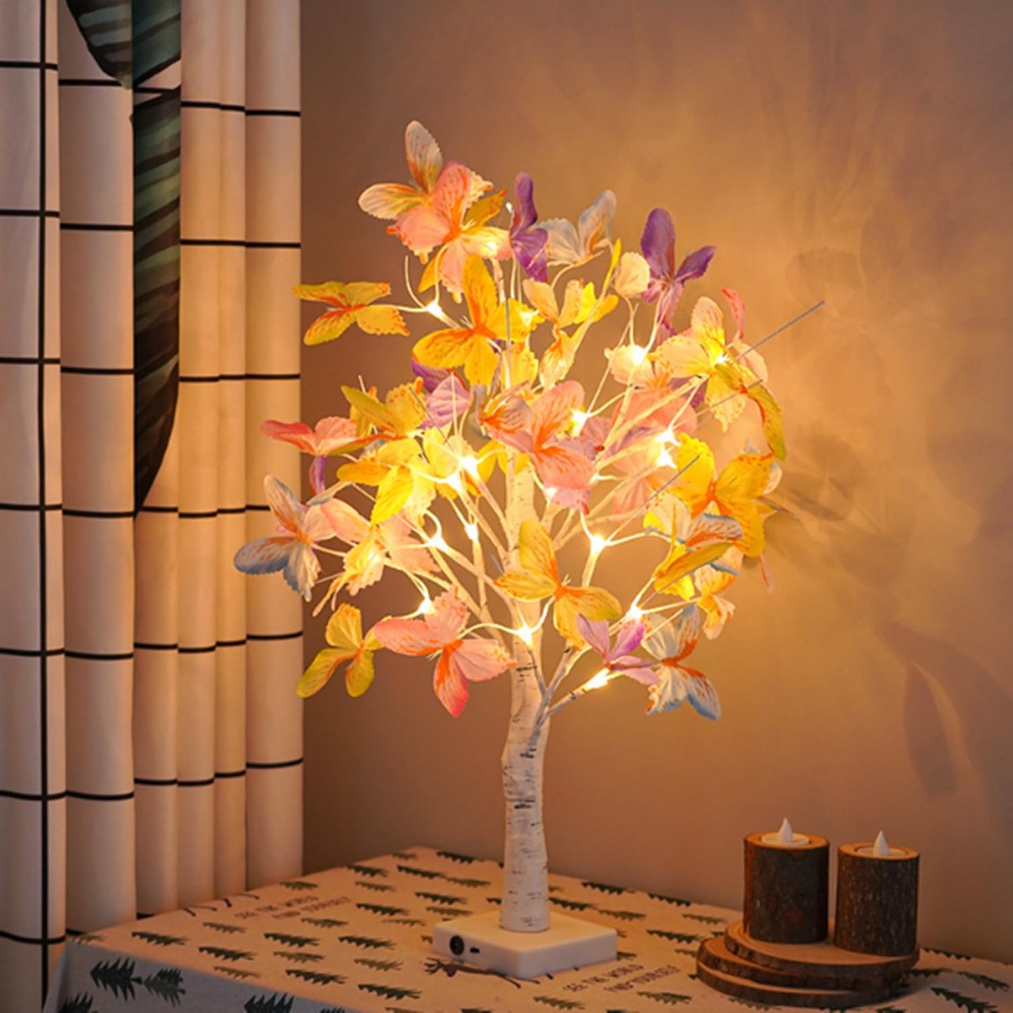 LED-Schmetterlingsbaum – Warmweißes Licht für elegante Wohnräume Zorenza