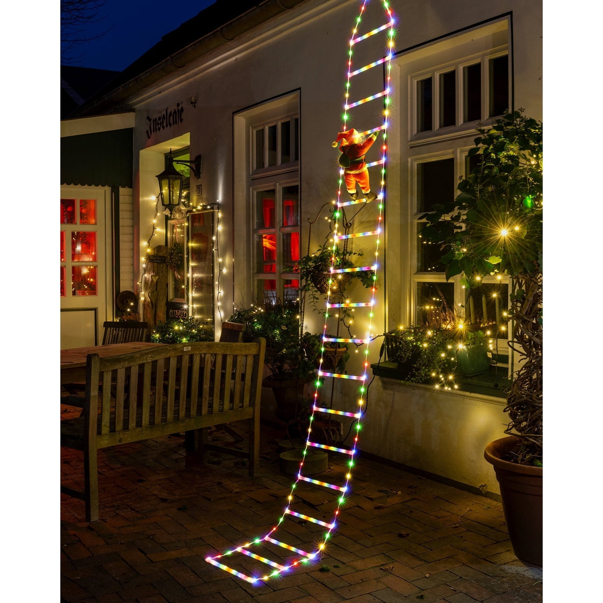 Kletter-Weihnachtsmann LED-Beleuchtung | 3 m, wetterfest & USB Zorenza