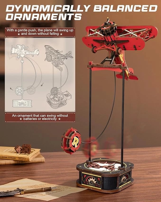 DIY Wooden Puzzle Gravity Swing Pendulum Toy Set Mivoza Deutschland