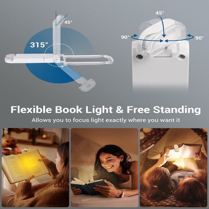 Leselampe USB wiederaufladbar | Flexibles warmweißes Licht Zorenza