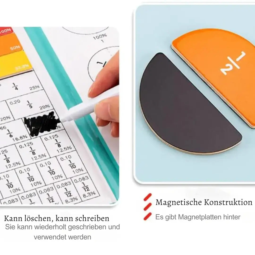 Magnetische Bruchlern-Kacheln — Interaktives Mathe-Set für Kinder Zorenza