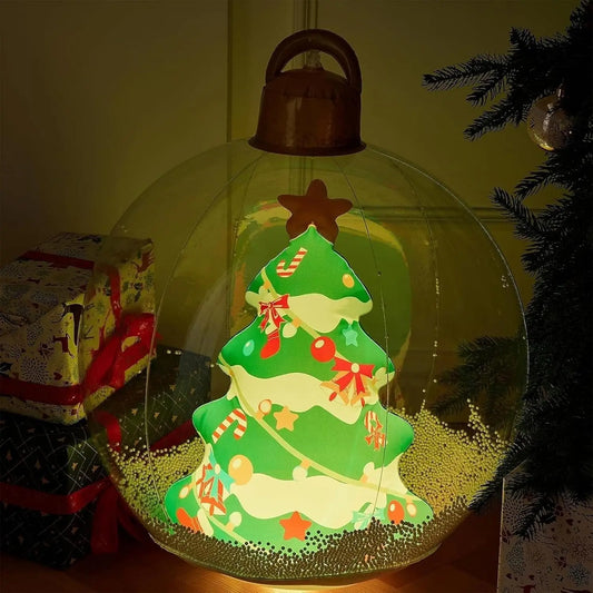 Aufblasbare Weihnachtskugel mit Licht | Kein Glasbruch, kein Stress Mivoza Deutschland