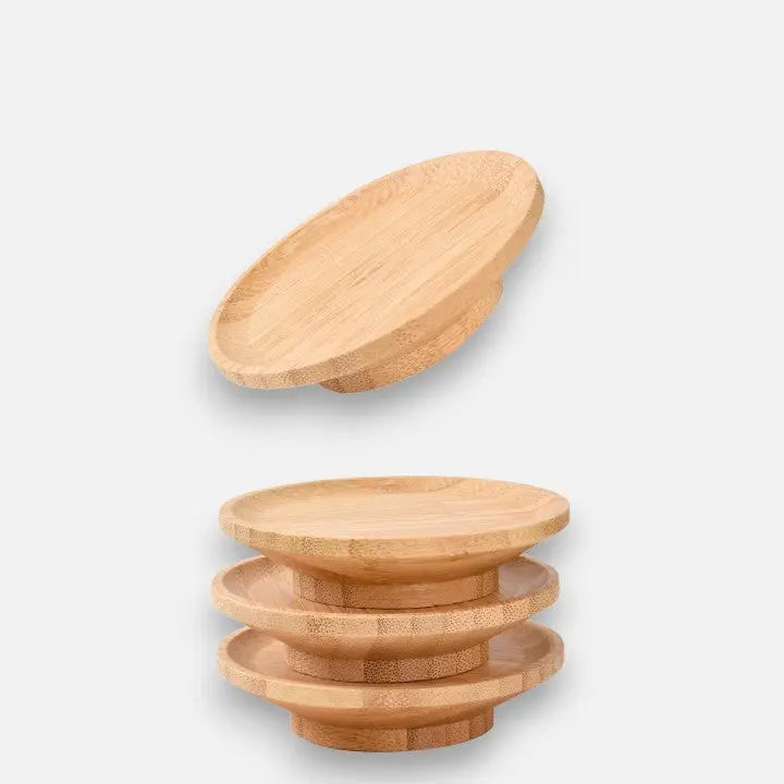 Bambus-Snackaufsätze für Weingläser (4-Stück) Zorenza