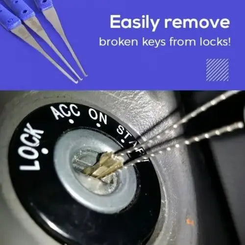 Broken Key Extractor Set – Entfernen Sie mühelos gebrochene Schlüssel aus jedem Schloss! Zorenza