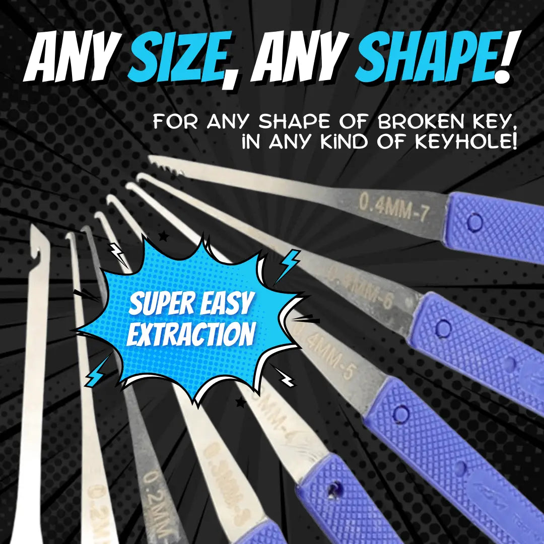 Broken Key Extractor Set – Entfernen Sie mühelos gebrochene Schlüssel aus jedem Schloss! Zorenza