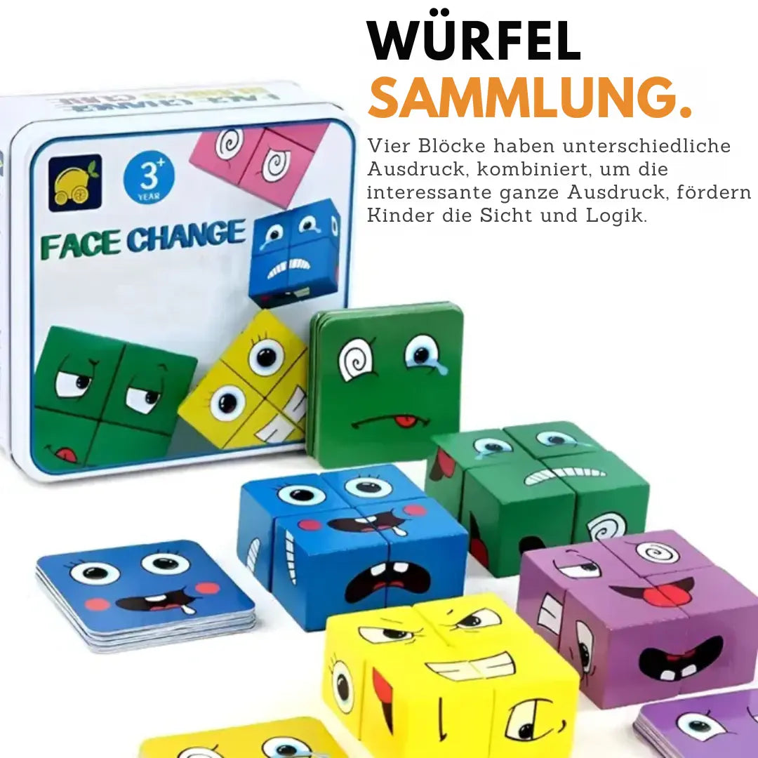 Emoji Blöcke Holz Lernset Zorenza