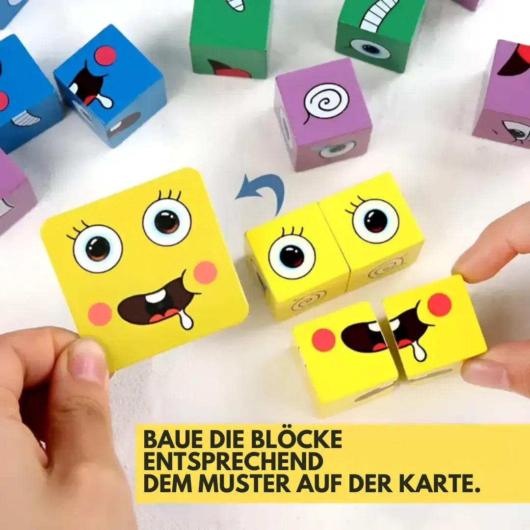 Emoji Blöcke Holz Lernset Zorenza