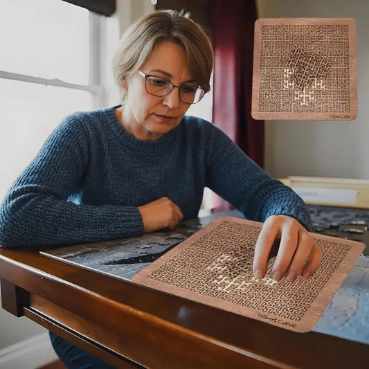 Fraktal-Puzzle aus Holz