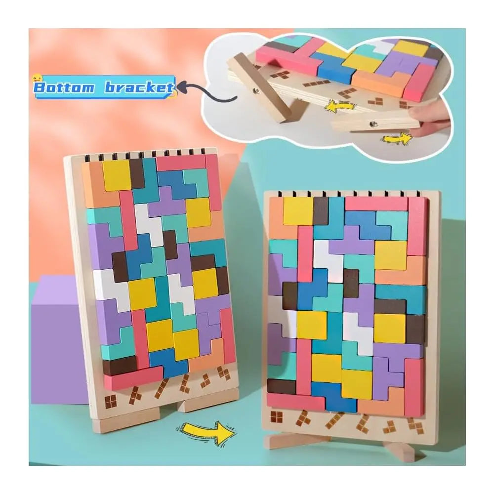 Holz-Stapelspiel – Fördert Logik, Konzentration und Feinmotorik bei Kindern! Zorenza