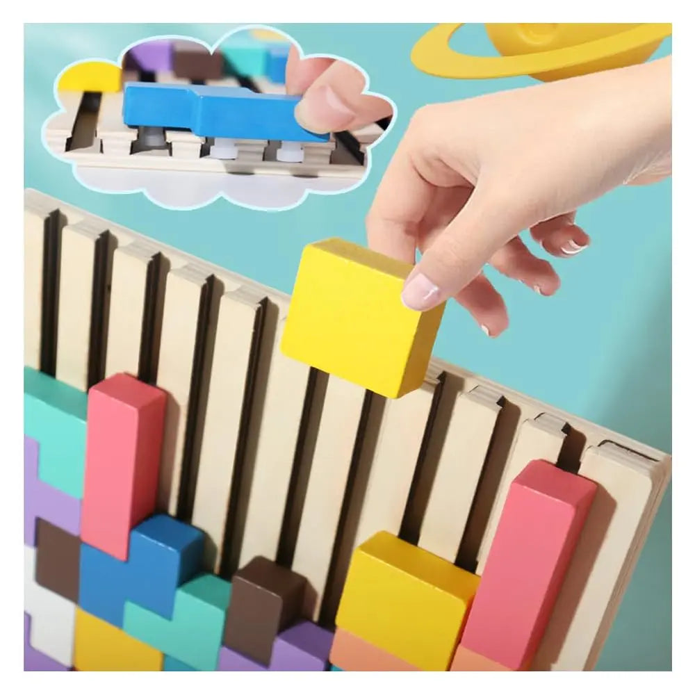 Holz-Stapelspiel – Fördert Logik, Konzentration und Feinmotorik bei Kindern! Zorenza