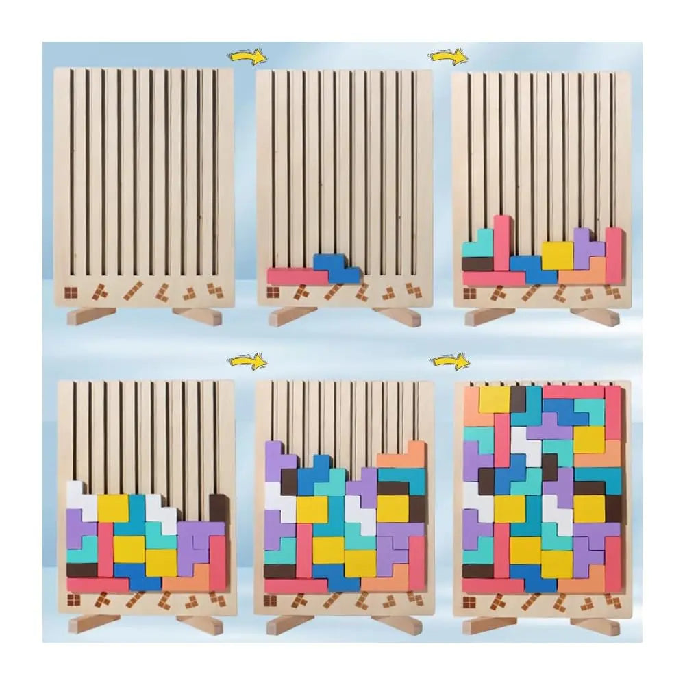 Holz-Stapelspiel – Fördert Logik, Konzentration und Feinmotorik bei Kindern! Zorenza