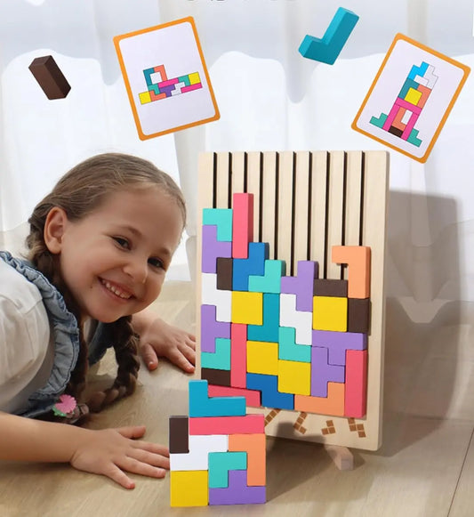 Holz-Tetris-Aktivitätsbrett Zorenza