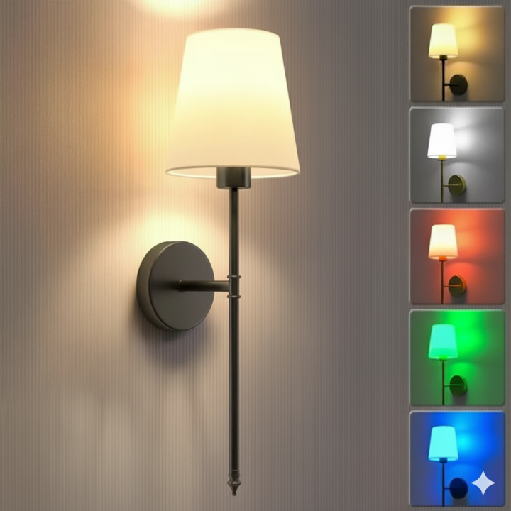 Kabellose Wandleuchte | Elegantes Metall & warmes Licht Zorenza