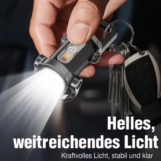 Kompakte LED-Taschenlampe mit Schlüsselanhänger – robust & praktisch Zorenza
