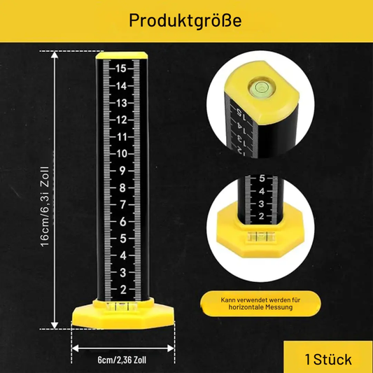 Präzisions-Höhenmessstab — Magnetfuß mit eingebauten Libellen Zorenza