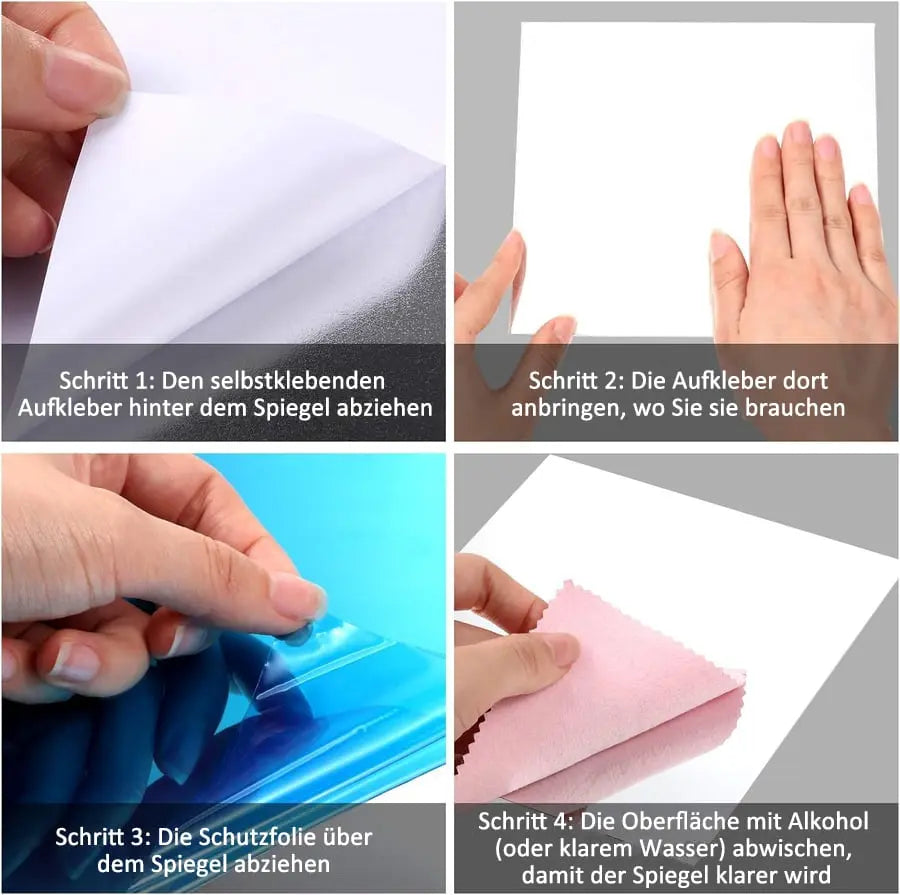Ultra-flexibler Spiegel-Wandaufkleber – sicher und bruchsicher Zorenza