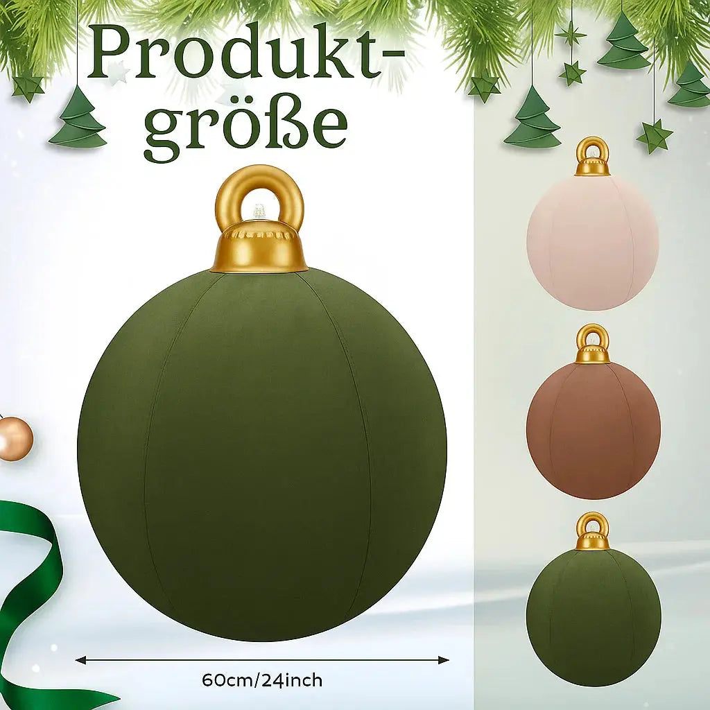 Weihnachtskugel XXL | Edler Samtlook für Garten & Balkon Zorenza