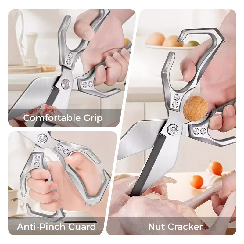 Küchenschere | Rasiermesserscharfe Edelstahlklingen, ergonomisch Zorenza