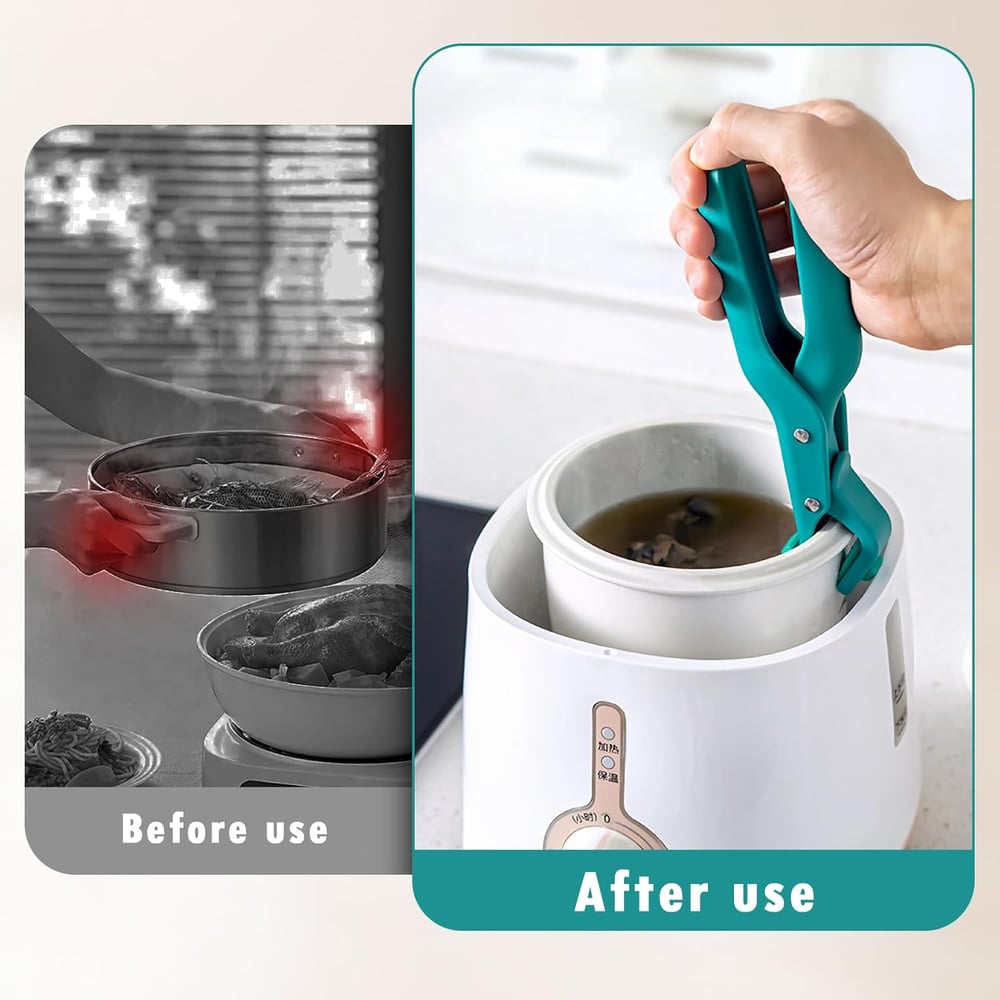 Silikon-Grip-Clip | Rutschfester Hitzeschutz für Schüsseln und Töpfe Zorenza