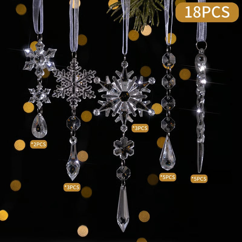 Weihnachtsdeko 18er Set | Kristallklarer Glanz & elegante Formen Zorenza