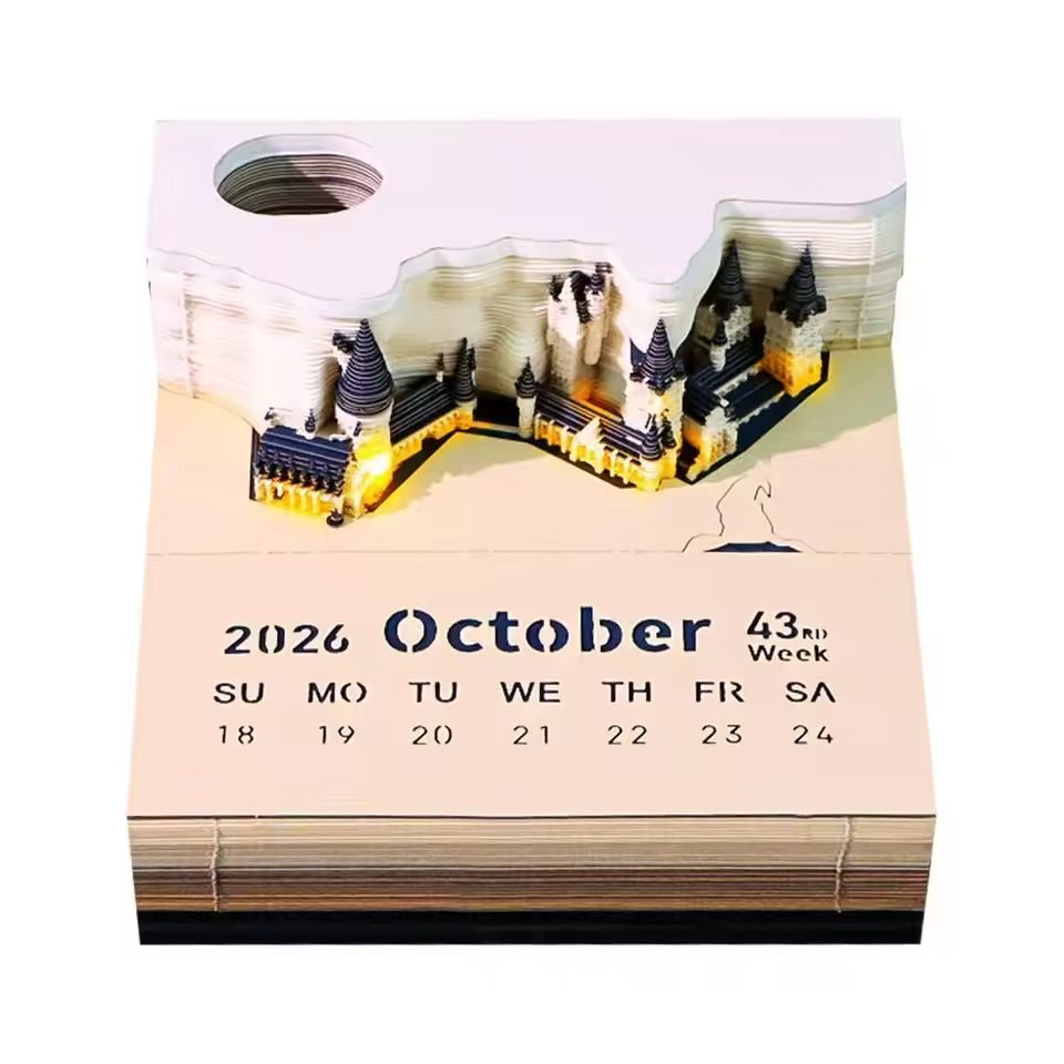 3D Hogwarts Schloss-Kalender | Magischer Advent mit sanftem Licht Zorenza
