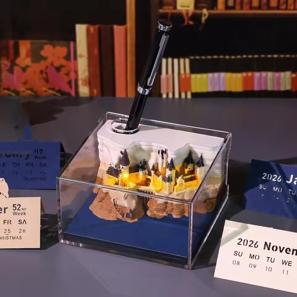 3D Hogwarts Schloss-Kalender | Magischer Advent mit sanftem Licht Zorenza