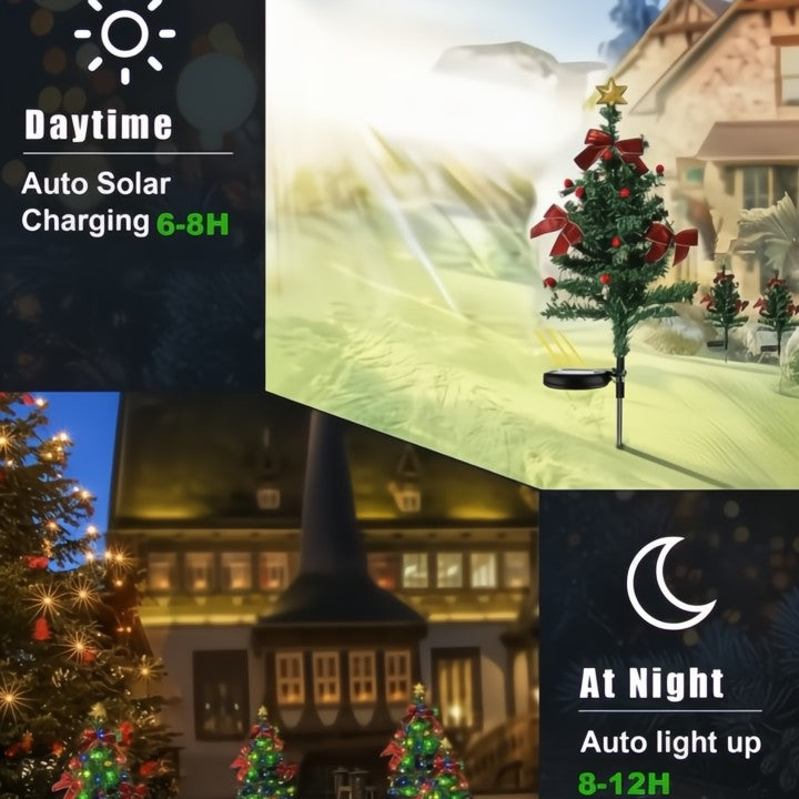 Solar-Weihnachtsbäume – Dekorative Wegbeleuchtung im Garten Zorenza
