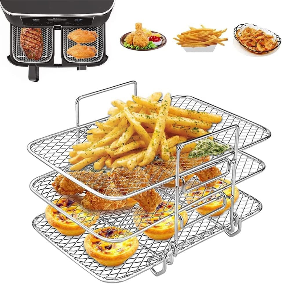 Edelstahlgestell für Heißluftfritteuse | 3-stöckig, knusprig & komfortabel Zorenza