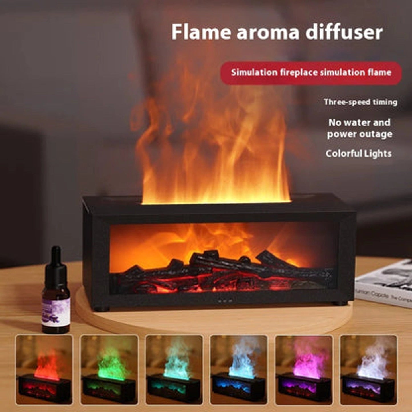 Aromadiffusor | Kaminflammen-Effekt & sanfter Nebel Zorenza