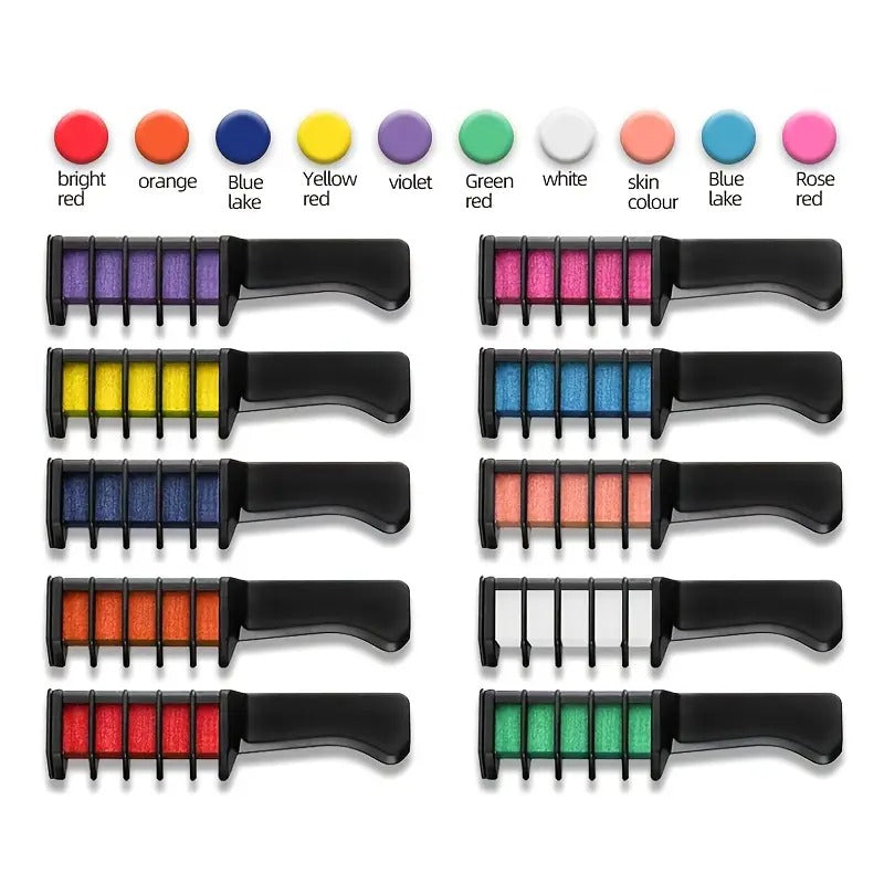 Haar-Farbkämme 10er Set | Leuchtende Farben, sanft & vielseitig Mivoza Deutschland