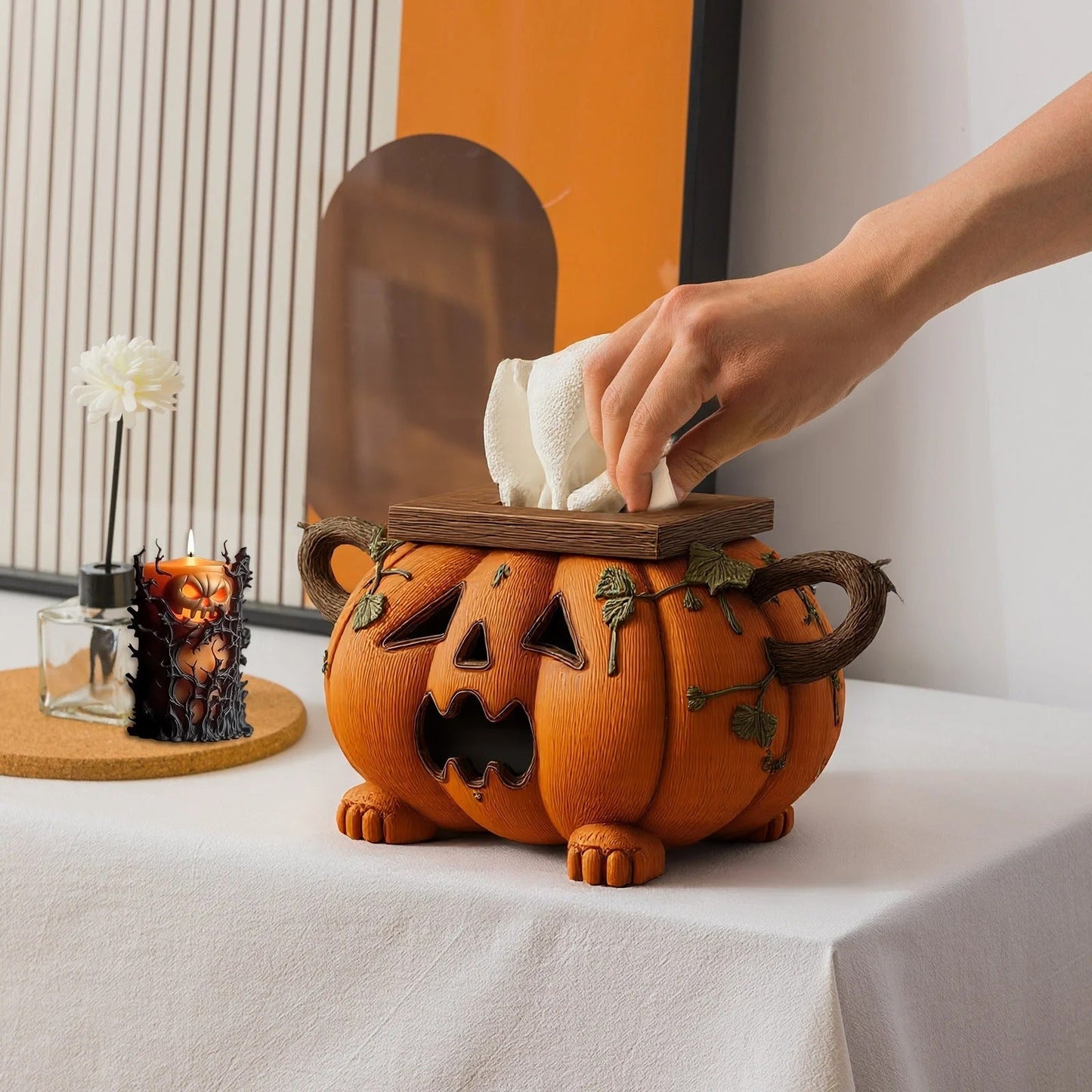 Halloween Pumpkin Tissue Box Holder Mivoza Deutschland