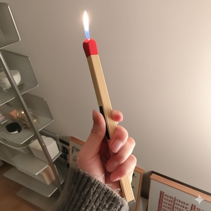 Nachfüllbares windfestes Feuerzeug im Streichholzdesign Zorenza