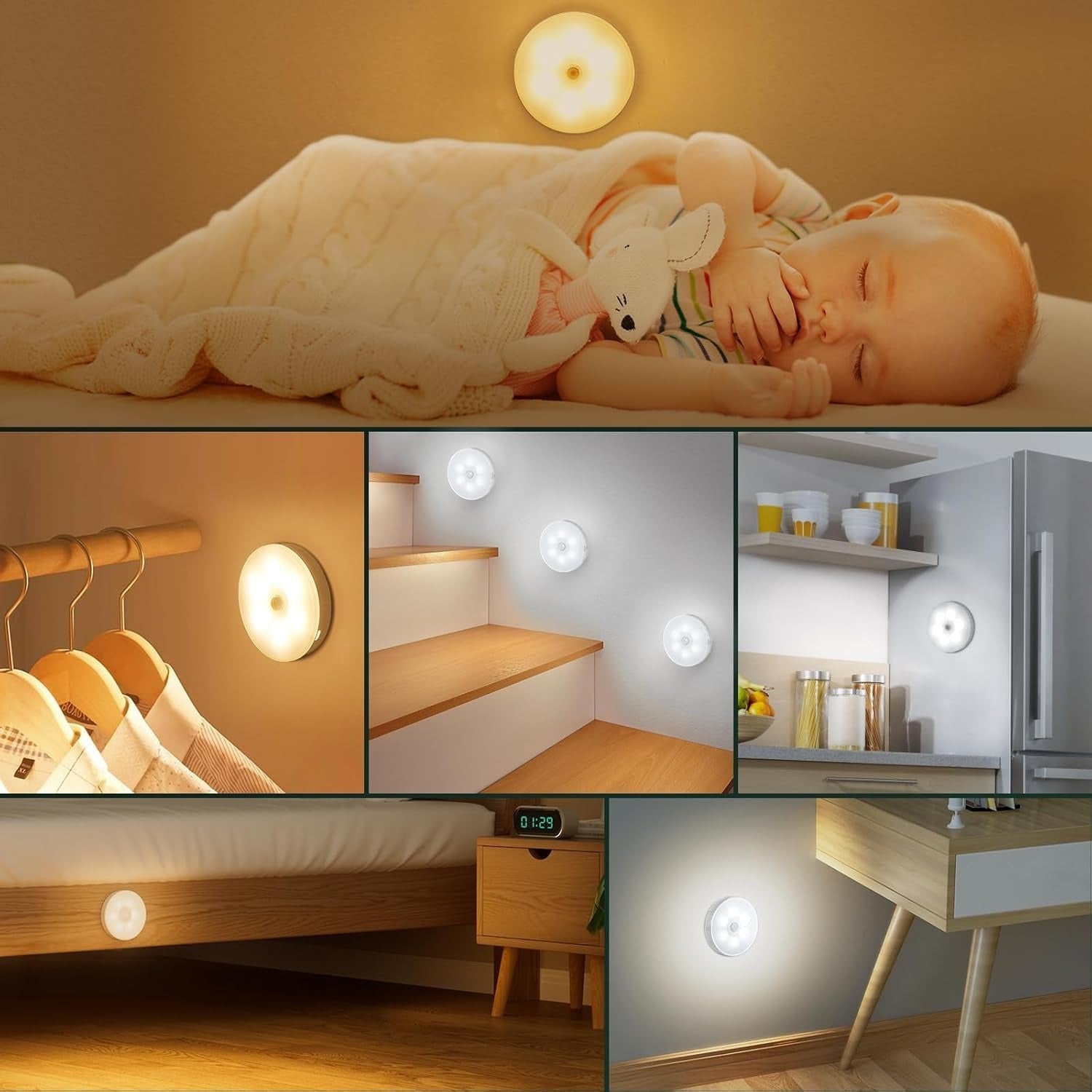 Nachtlicht mit Bewegungssensor | Warmweiß, kompakt im 2er Set Zorenza
