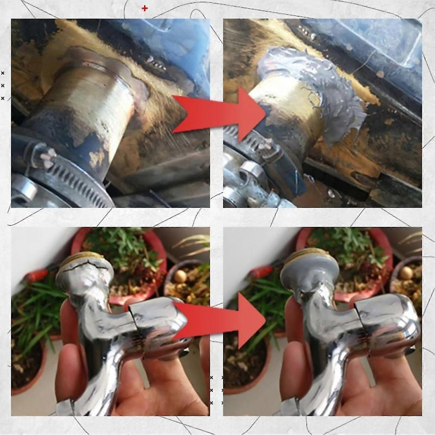 Metall-Reparaturpaste | hochfest, wetterfest, formbar Zorenza