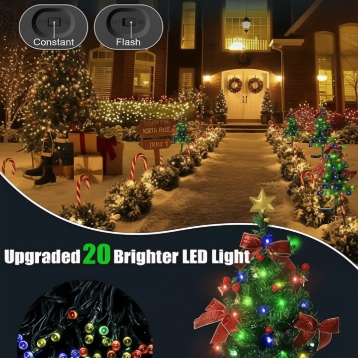 Solar-Weihnachtsbäume – Dekorative Wegbeleuchtung im Garten Zorenza