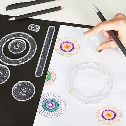 22-teiliges Spiral-Lineal-Set – Kreatives Zeichnen mit System Zorenza