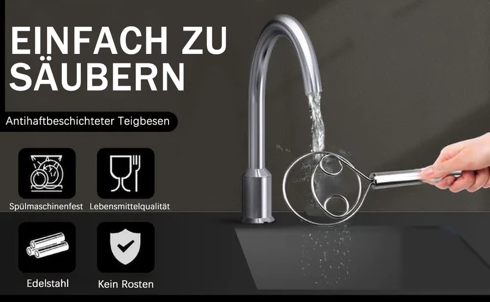 🎁Teigmixer aus lebensmittelechtem Edelstahl Zorenza