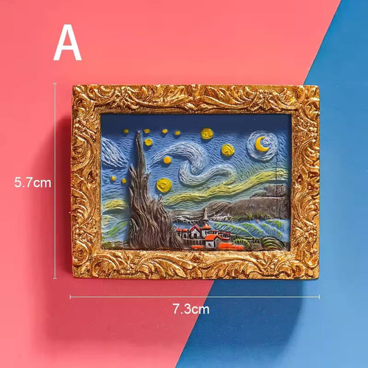 Van Gogh Kühlschrankmagnete mit 3D-Kunstdetails Zorenza