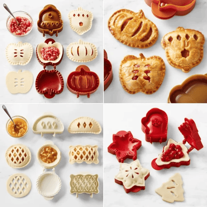 Set saisonaler Hand Pie Formen – Klappbare Kunststoffformen für einfaches Backen Zorenza