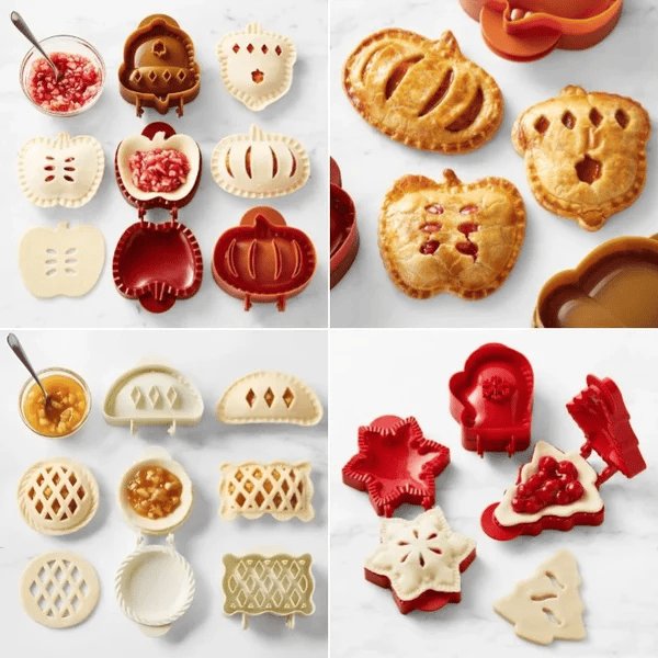 Set saisonaler Hand Pie Formen – Klappbare Kunststoffformen für einfaches Backen Zorenza